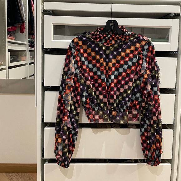 NWT Farm Rio Top Long Sleeves Blouse in Size XS - Picture 1 of 9